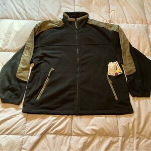10,000 FT. Above Sea Level Fleece Jacket - Black/Olive - XXL